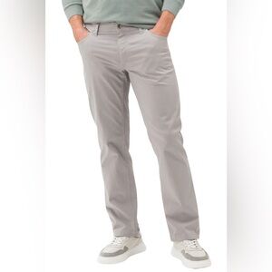 Brax MENS Cooper Fancy Slim Straight Textured Pants Gray Size 34x34